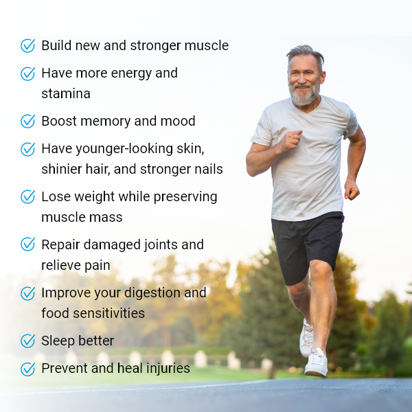 Man running and training